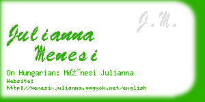 julianna menesi business card